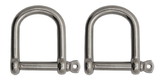 Extreme Max 3006.8234.2 BoatTector Stainless Steel Wide D Shackle - 1/2