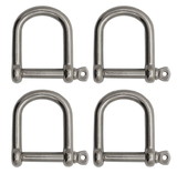 Extreme Max 3006.8234.4 BoatTector Stainless Steel Wide D Shackle - 1/2