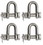 Extreme Max 3006.8345.4 BoatTector Stainless Steel Bolt-Type Chain Shackle - 3/8", 4-Pack, Price/EA