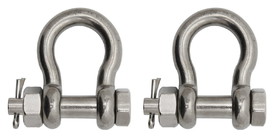 Extreme Max 3006.8375.2 BoatTector Stainless Steel Bolt-Type Anchor Shackle - 7/16", 2-Pack