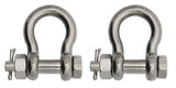 7/16 2-Pack Extreme Max 3006.8348.2 BoatTector Stainless Steel Bolt-Type Chain Shackle 
