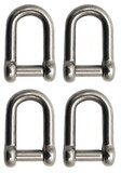 Extreme Max 3006.8402.4 BoatTector Stainless Steel D Shackle with No-Snag Pin - 1/2