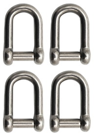 Extreme Max 3006.8402.4 BoatTector Stainless Steel D Shackle with No-Snag Pin - 1/2", 4-Pack
