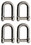 Extreme Max 3006.8402.4 BoatTector Stainless Steel D Shackle with No-Snag Pin - 1/2", 4-Pack, Price/EA