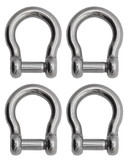 Extreme Max 3006.8414.4 BoatTector Stainless Steel Bow Shackle with No-Snag Pin - 1/2
