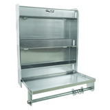 Extreme Max 5001.6049 Aluminum Work Station Storage Cabinet w/ Flip-Out Work Tray & Paper Towel Rack Organizer for Enclosed Race Trailer, Shop, Garage, Storage