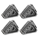 Extreme Max 5001.5772.4 Heavy-Duty Solid Rubber Wheel Chock with Handle - Value 4-Pack