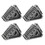 Extreme Max 5001.5772.4 Heavy-Duty Solid Rubber Wheel Chock with Handle - Value 4-Pack, Price/EA