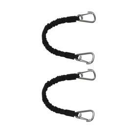 Extreme Max 3006.2879 BoatTector High-Strength Line Snubber & Storage Bungee, Value 2-Pack - 12" with Medium Hooks, Black