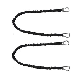 Extreme Max 3006.2888 BoatTector High-Strength Line Snubber & Storage Bungee, Value 2-Pack - 36" with Medium Hooks, Black