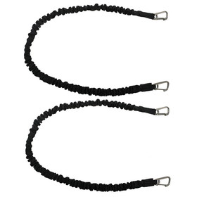 Extreme Max 3006.4596 BoatTector High-Strength Line Snubber & Storage Bungee, Value 2-Pack - 36" with Compact Hooks, Black