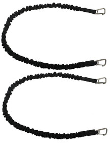 Extreme Max 3006.2771 BoatTector High-Strength Line Snubber & Storage Bungee, Value 2-Pack - 48" with Compact Hooks, Black