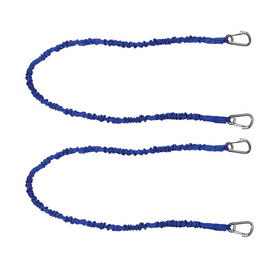Extreme Max 3006.2912 BoatTector High-Strength Line Snubber & Storage Bungee, Value 2-Pack - 48" with Medium Hooks, Blue