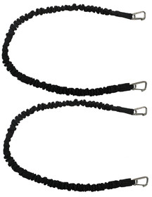 Extreme Max 3006.2774 BoatTector High-Strength Line Snubber & Storage Bungee, Value 2-Pack - 60" with Compact Hooks, Black