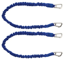 Extreme Max 3006.2795 BoatTector High-Strength Line Snubber & Storage Bungee, Value 2-Pack - 60" with Compact Hooks, Blue
