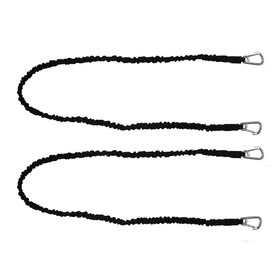 Extreme Max 3006.2894 BoatTector High-Strength Line Snubber & Storage Bungee, Value 2-Pack - 60" with Medium Hooks, Black