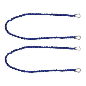 Extreme Max 3006.2915 BoatTector High-Strength Line Snubber & Storage Bungee, Value 2-Pack - 60" with Medium Hooks, Blue