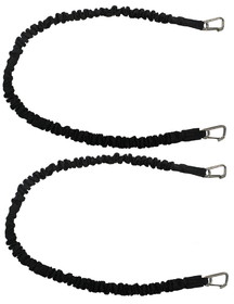 Extreme Max 3006.2777 BoatTector High-Strength Line Snubber & Storage Bungee, Value 2-Pack - 72" with Compact Hooks, Black
