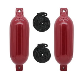 Extreme Max 3006.7619 BoatTector Inflatable Fender Value 2-Pack - 8.5" x 27", Cranberry
