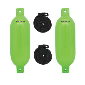 Extreme Max 3006.7617 BoatTector Inflatable Fender Value 2-Pack - 8.5" x 27", Neon Green