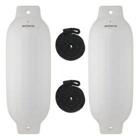 Extreme Max 3006.7512 BoatTector Inflatable Fender Value 2-Pack - 8.5" x 27", White