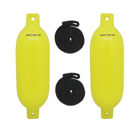 Extreme Max 3006.7599 BoatTector Inflatable Fender Value 2-Pack - 6.5" x 22", Neon Yellow