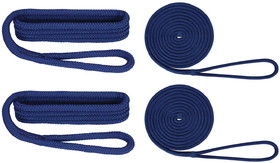 Extreme Max 3006.2699 BoatTector Premium Double Braid Nylon Dockside Rope Value Pack - 1/2", Blue