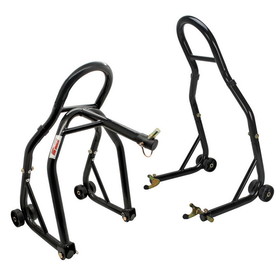 Extreme Max 5600.3223 Sport Bike Front & Rear Spool-Style Lift Stand with Triple Tree Attachment