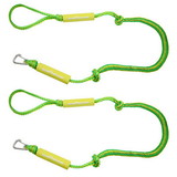 Extreme Max 3006.3108 BoatTector PWC Bungee Dock Line Value 2-Pack - 5', Green/Yellow