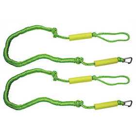 Extreme Max 3006.2577 BoatTector PWC Bungee Dock Line Value 2-Pack - 6', Green/Yellow