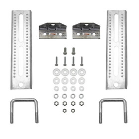Extreme Max 3006.7029 10" Galvanized Swivel-Top Bunk Bracket with Hardware for 1.5" x 3" Trailer - 2-Pack