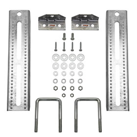 Extreme Max 3006.7047 10" Galvanized Swivel-Top Bunk Bracket with Hardware for 3" x 3" Trailer - 2-Pack