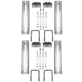 Extreme Max 3006.7049 10" Galvanized Swivel-Top Bunk Bracket with Hardware for 3" x 3" Trailer - 4-Pack