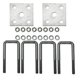 Extreme Max 3006.7055 Single Axle Galvanized U-Bolt Kit for Mounting Boat Trailer Leaf Springs for 2