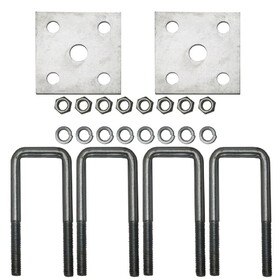 Extreme Max 3006.7061 Single Axle Galvanized U-Bolt Kit for Mounting Boat Trailer Leaf Springs for 2" x 3" Axle - 6-1/4" Long