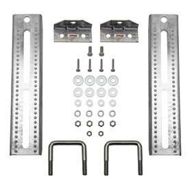 Extreme Max 3006.7064 12" Galvanized Swivel-Top Bunk Bracket with Hardware for 1.5" x 3" Trailer - 2-Pack