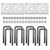 Extreme Max 3006.7098 Tandem Axle Galvanized U-Bolt Kit for Mounting Boat Trailer Leaf Springs for 2