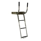 Extreme Max 3006.8801 Undermount Telescoping Pontoon, Dock, and Swim Raft Ladder with Hidden Handle and Rubber Grips - 3-Step