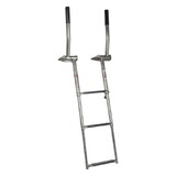Extreme Max 3006.8807 Top-Mount Telescoping Pontoon, Dock, and Swim Raft Ladder with Hidden Handle and Rubber Grips - 3-Step