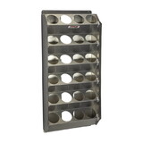 Extreme Max 5001.6225 Wall-Mount Vertical Angled Aluminum Aerosol Storage Rack - 24-Can Capacity