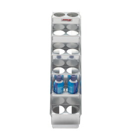 Extreme Max 5001.6231 Wall-Mount Vertical Angled Aluminum Aerosol Storage Rack - 12-Can Capacity