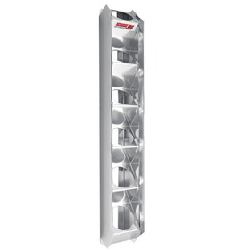 Extreme Max 5001.6234 Wall-Mount Vertical Angled Aluminum Aerosol Storage Rack - 6-Can Capacity