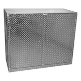 Extreme Max 5001.6415 Diamond Plated Aluminum Base Cabinet for Garage, Shop, Enclosed Trailer - 48