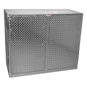 Extreme Max 5001.6415 Diamond Plated Aluminum Base Cabinet for Garage, Shop, Enclosed Trailer - 48", Silver