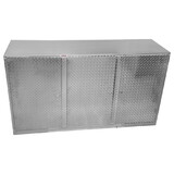 Extreme Max 5001.6418 Diamond Plated Aluminum Base Cabinet for Garage, Shop, Enclosed Trailer - 72