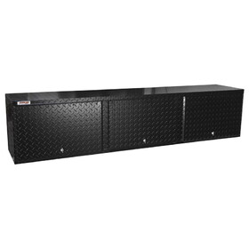 Extreme Max 5001.6429 Diamond Plated Aluminum Overhead Cabinet for Garage, Shop, Enclosed Trailer - 72", Black