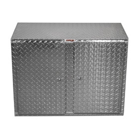Extreme Max 5001.6444 Diamond Plated Aluminum Wall Cabinet for Garage, Shop, Enclosed Trailer - 32" W x 24" H x 16" D, Silver