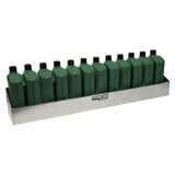 Extreme Max 5001.6469 Wall-Mount Aluminum 12-Quart Liquid Storage Shelf for Race Trailer, Garage, Shop, Enclosed Trailer, Toy Hauler - Holds 12 1-Quart (32 oz.) Bottles, Silver