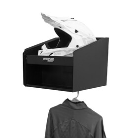 Extreme Max 5001.6495 Single Helmet Bay Aluminum Cabinet Organizer for Enclosed Race Trailer, Shop, Garage, Storage - Black