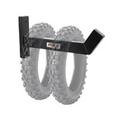Extreme Max 5001.6629 Wall-Mount Aluminum Dirt Bike Tire Hook for Enclosed Race Trailer, Shop, Garage, Storage - Black